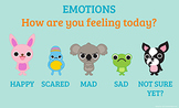 Emotion Scale Poster "How are you feeling today?" 8 1/2 x 14