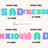 Preview of Emotion Social Stories - AT HOME (Bundle)