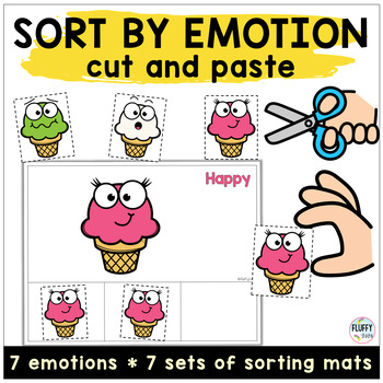 Preview of Emotion Sorting Worksheets for Social Emotional Learning with Food