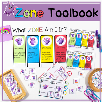 Preview of Emotion ZONES Toolkit Regulation of Emotion Strategies Printables and Posters