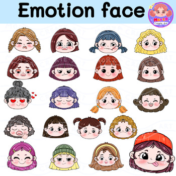 Preview of Emotion face clipart, Emotion clipart