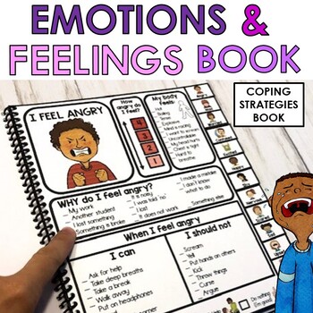 Preview of Emotions and behavior book social skills self regulation SEL coping strategies