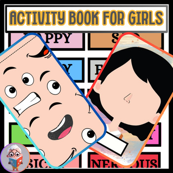 Preview of Emotion learning - activity book for girls