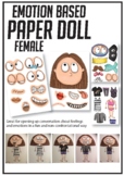 Emotion paper doll female for  discussions on feelings, em