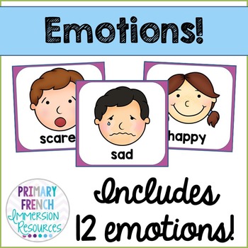 Emotion posters by Primary French Immersion | TPT