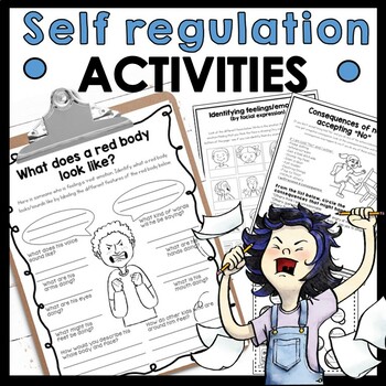Preview of Emotion regulation behavior self regulation and social skills worksheets SEL
