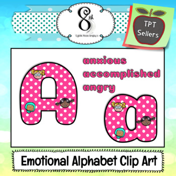 Preview of Emotional Alphabet Letter and Number Clip Art