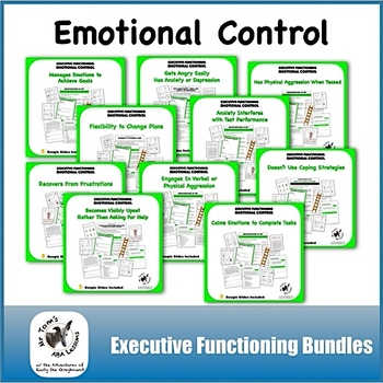 Preview of Emotional Control Executive Functioning BPIS Bundle