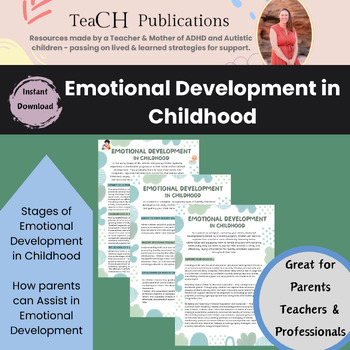 Preview of Emotional Development in Childhood - Stages of Personal Development