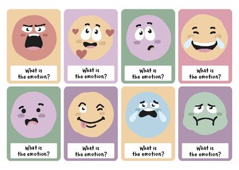 Preview of Emotional Flashcards with Definitions