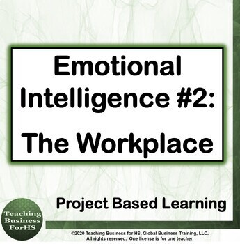 Preview of Emotional Intelligence 2 - The Workplace  - CTE Project based