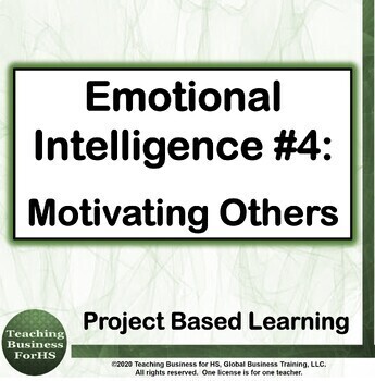 Preview of Emotional Intelligence 4  Motivating Others - CTE  project based