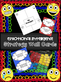 Preview of Emotional Intelligence Strategy Wall Cards- editable (RULER Program)