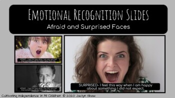 Preview of SEL ACTIVITIES Emotional Recognition Slides (Scared and Surprised)