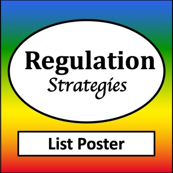 Preview of Emotional Regulation Poster  w/ List {Behavior Regulation Visuals} Editable!