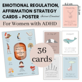 Emotional Regulation Affirmation Strategy Cards (36) for W