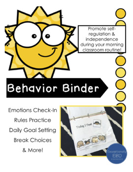 Preview of Emotional Regulation Check-In Binder
