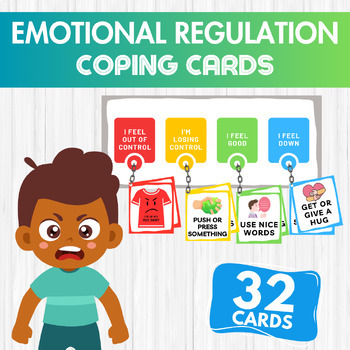 Preview of Autism Emotional Regulation Coping Cards Anger Management Calm Down Corner ADHD
