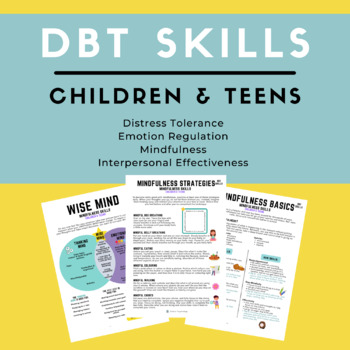Preview of Emotional Regulation - DBT Skills Bundle - Kids & Teens