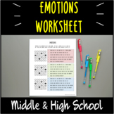 Emotional Regulation- Emotions Activity Worksheet- FREE- G