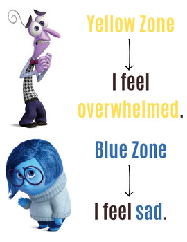 Preview of Emotional Regulation - Inside Out (Blue/Yellow)