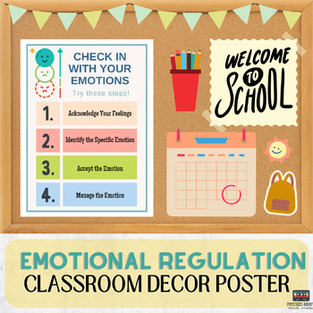 Preview of Emotional Regulation Mental Health Classroom Decor Poster