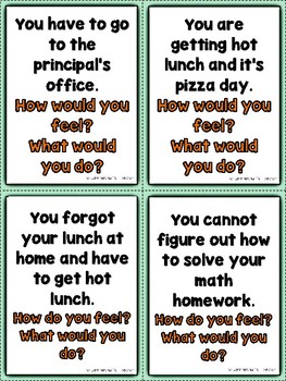 emotional regulation scenario cards set 1 by the laminating co teacher