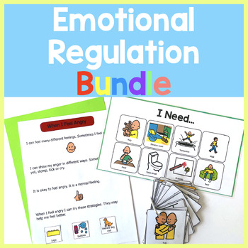 Preview of Emotional Regulation Social Story Narrative Bundle for Autism and SPED