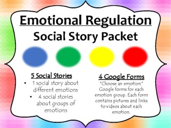 Preview of Emotional Regulation: Social Story and Interactive Google Form Packet