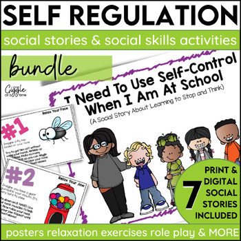 Preview of Self Regulation Social Stories Social Skills Self Control Strategies Activities