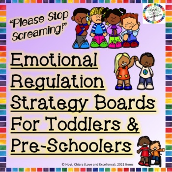 Preview of Social Emotional Regulation Visual Aids Toddler & Preschool Bulletin Board