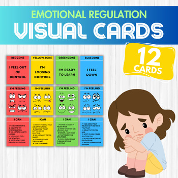Preview of Autism Emotional Regulation Visual Cards Self Checkin Tool Calm Down Corner ADHD