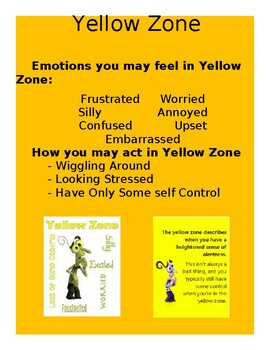 Preview of Emotional Regulation (yellow zone strategies)