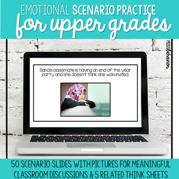 Preview of Emotional Scenarios for Upper Grades | SEL Digital Slides