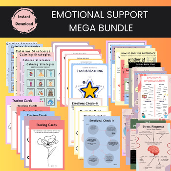 Preview of Emotional Regulation for Emotional Support MEGA Bundle improve emotional health