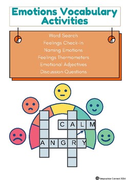 Preview of Emotions Vocabulary Activities