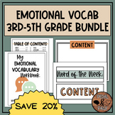 Emotional Vocabulary 3rd - 5th Grade BUNDLE