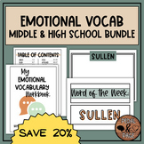 Emotional Vocabulary Middle & High School BUNDLE