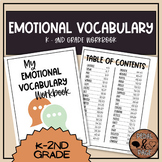 Emotional Vocabulary Workbook | K - 2nd Grade