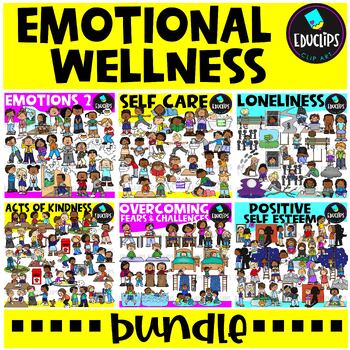 Preview of Emotional Wellness Clip Art Bundle {Educlips Clipart}
