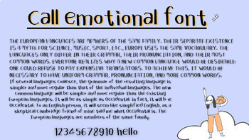 Preview of Emotional font