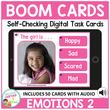 Preview of Emotions 2 Boom Cards for Distance Learning