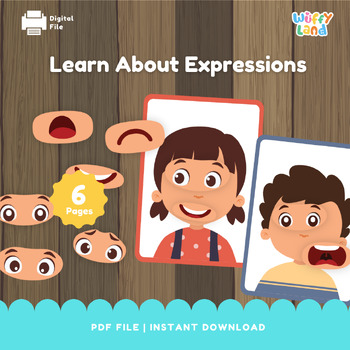 Preview of Emotions Activity Printable Worksheet | Toddler Preschool Homeschool Pre-K