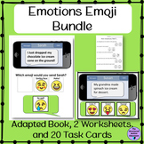 Emotions Adapted Book and Task Cards Emojis BUNDLE for Spe