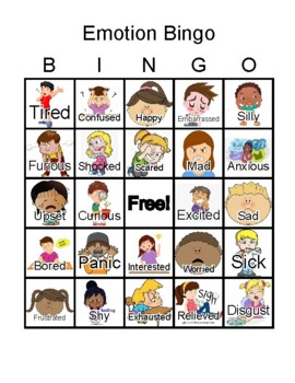 Emotions Bingo by Breezy Teaching | TPT