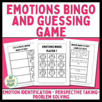 Identifying Emotions Bingo and Guessing Game Social Emotional Learning ...