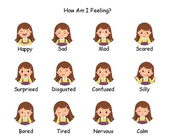 Emotions Board - Little Girl by TheStimuliShop | TPT