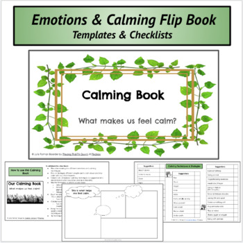 Preview of Emotions & Calming Flip Book - Wellbeing - Mindfulness - Health - SEL