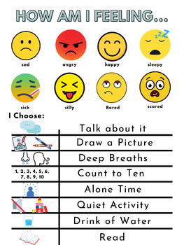 Emotions Chart by TeachwithTindall | TPT