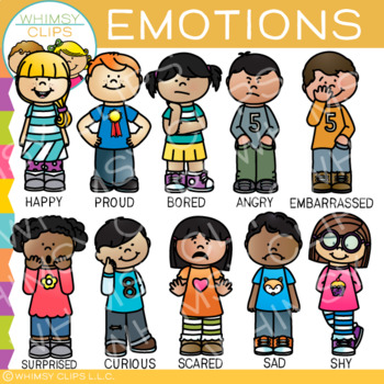 Preview of Emotions Kids Clip Art